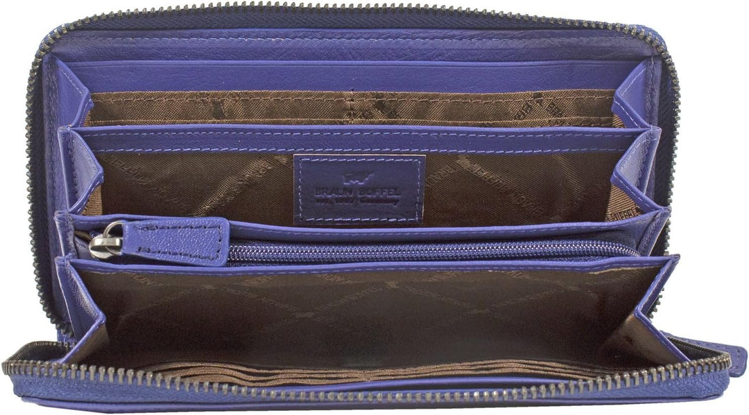 BRAUN BÜFFEL Anna Geldbörse RFID Leder 19 cm Saphir, Saphir