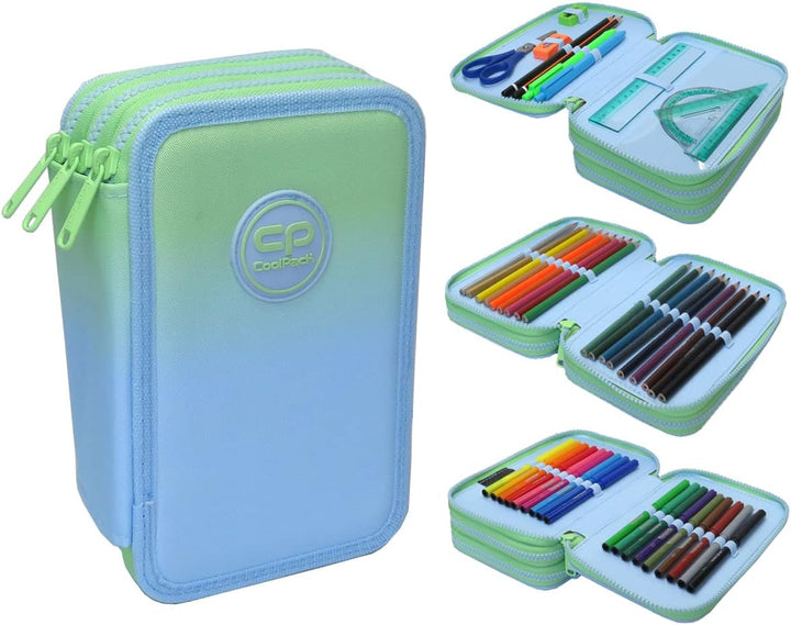 Coolpack F067755, Mäppchen JUMPER 3 GRADIENT MOJITO, Multicolor 19.5 cm x 12.5 cm x 6.5 cm Muster 11