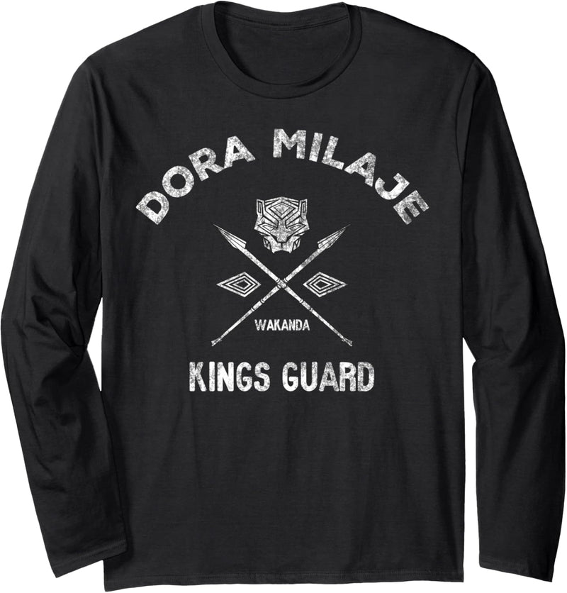 Marvel Black Panther Dora Milaje Kings Guard Simple Logo Langarmshirt
