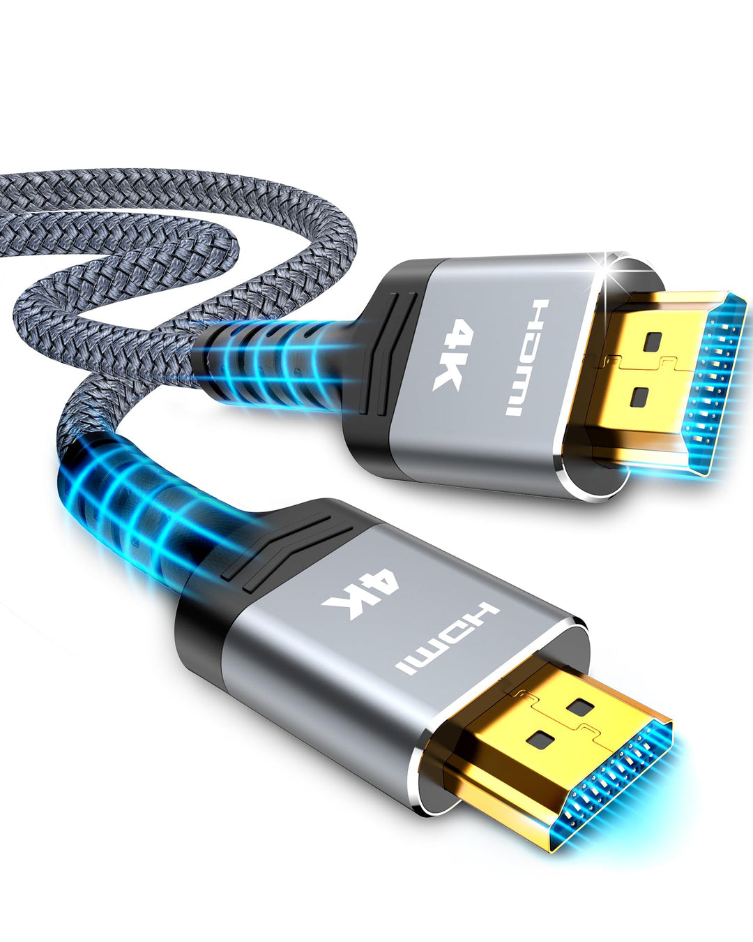 SNOWKIDS 15Meter 4K HDMI Kabel, HDMI Zu HDMI Kabel 4K@60Hz HDMI Nylon Geflochtenes Support Video 4K