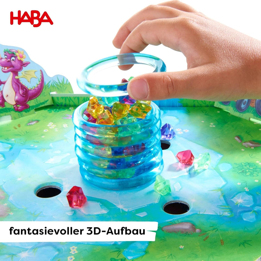 HABA Funkelschatz – Kinderspiel des Jahres 2018, 3D Fantasy Brettspiel für die Familie, fördert Fein