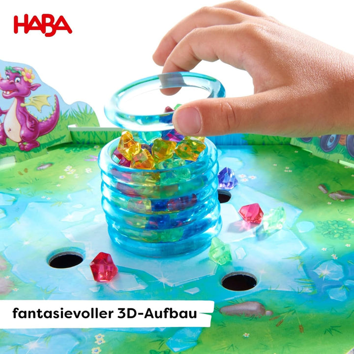 HABA Funkelschatz – Kinderspiel des Jahres 2018, 3D Fantasy Brettspiel für die Familie, fördert Fein