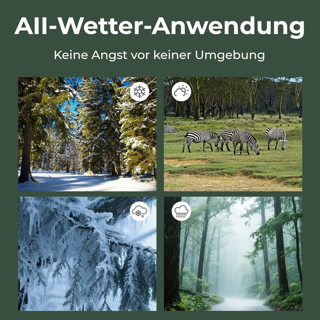 VOOPEAK Duales Objektiv Solar Wildkamera WLAN 4K 60MP, Sternenlicht Nachtsicht Wildkamera mit Handyü