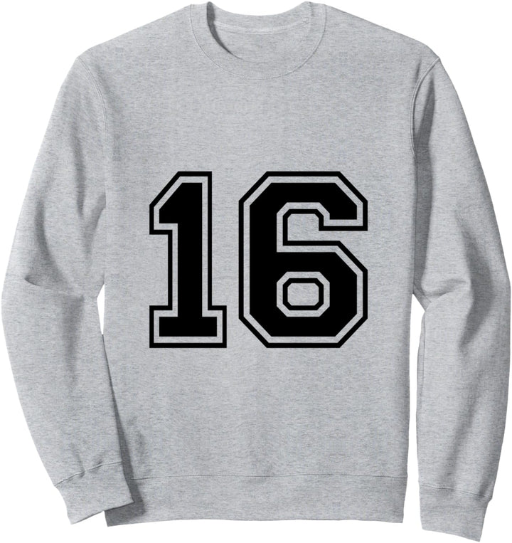 Nummer 16 Jahrgang 16. Geburtstag College-Look Sweatshirt