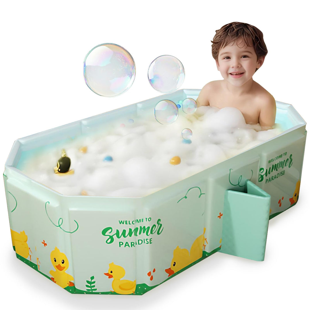 Babywanne, Faltbare Badewanne, Grosse Kleinkind Badewanne, Tragbare mit Ablassschraube von Kindern i