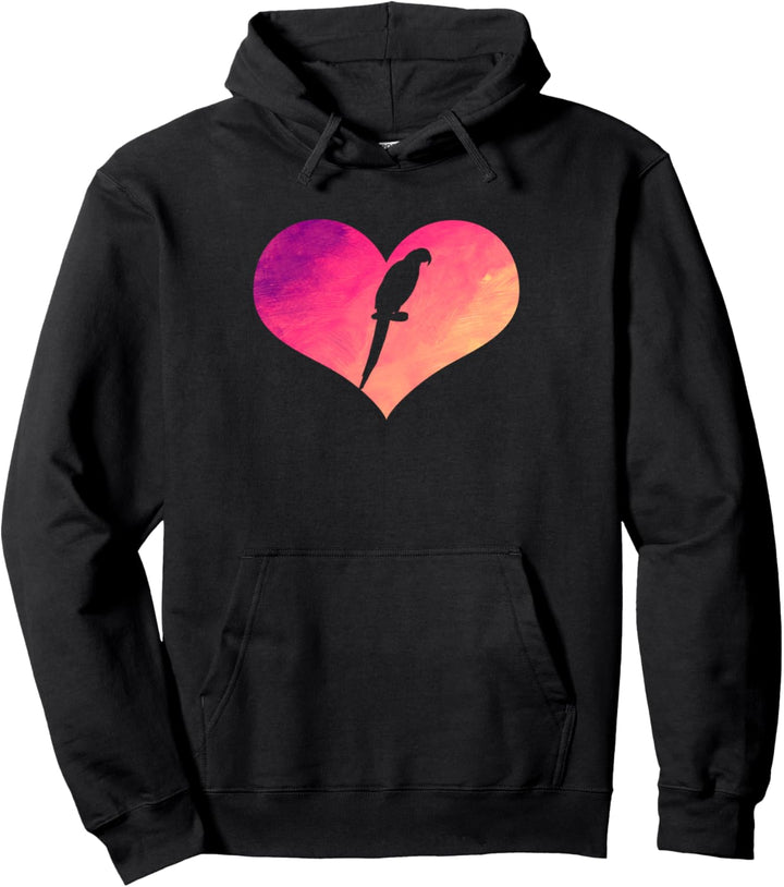Papageien-Liebes-Kakadu mit Herzmotiv. Pullover Hoodie