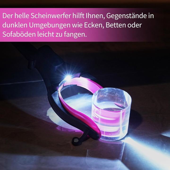 Kekoy 112cm Greifer Mit Licht, Faltbare Greifer FüR Senioren, MüLlzange Greifzange Drehbarer Kopf, G