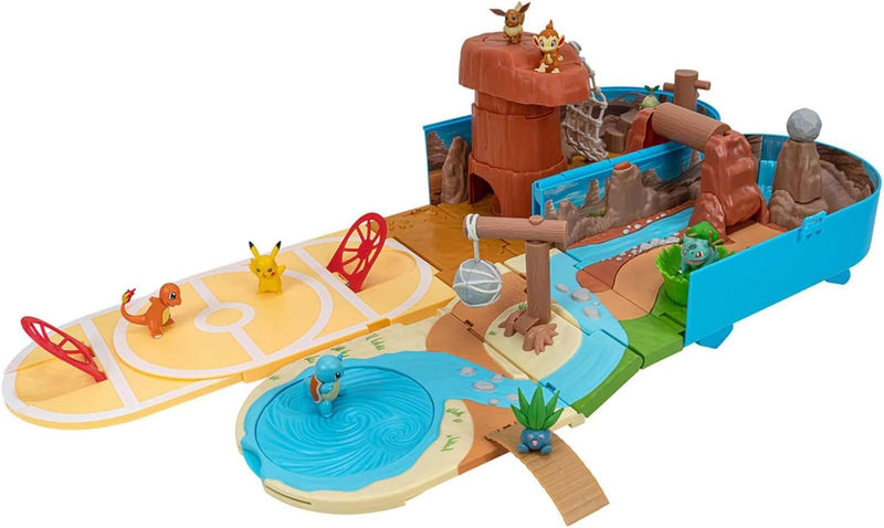 Bizak Pokemon Wüste Playset, verwandelbar, Spielset zum Spielen mit Allen Ihren Pokemon, inklusive v