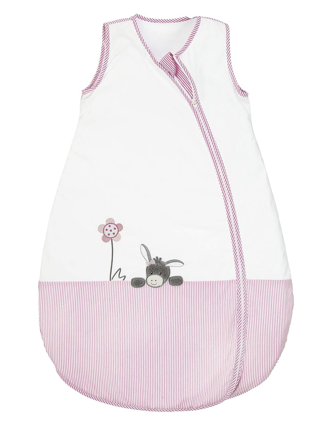 Sterntaler Sommer-Schlafsack für Kleinkinder, Reissverschluss, Grösse: 90, Emmi Girl, Weiss/Rosa Emm