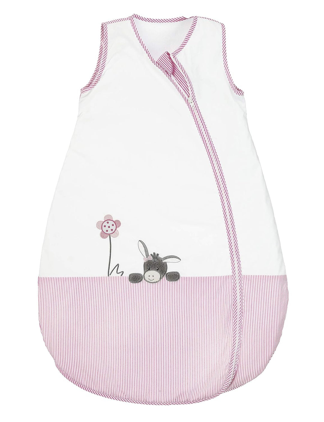 Sterntaler Sommer-Schlafsack für Kleinkinder, Reissverschluss, Grösse: 110, Emmi Girl, Weiss/Rosa Em