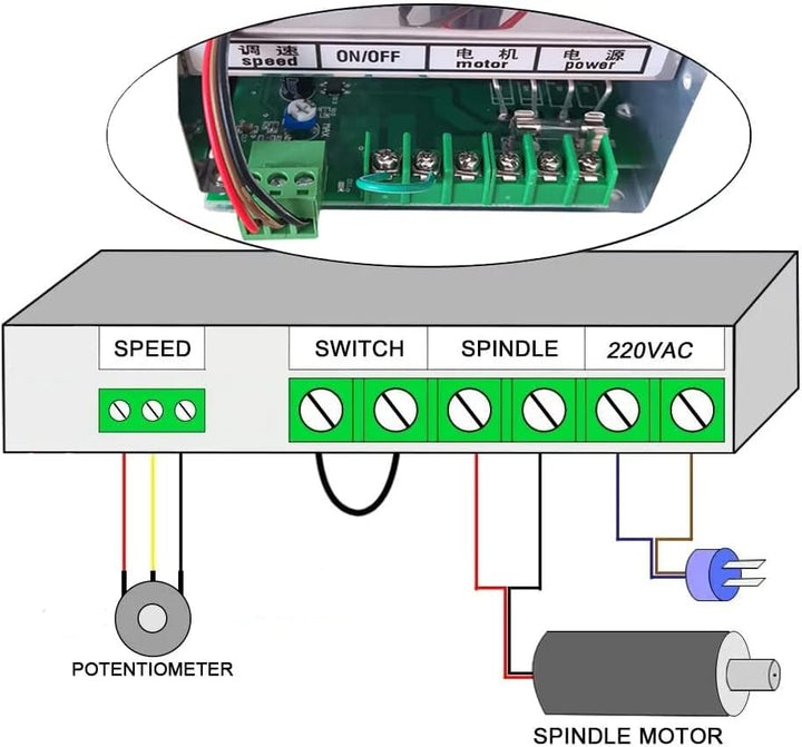 RATTMMOTOR 500W Luftkühlumg Spindelmotor Kit 0.5kW ER11 12000U/min Mini Spindelmotor und 220V PWM Dr