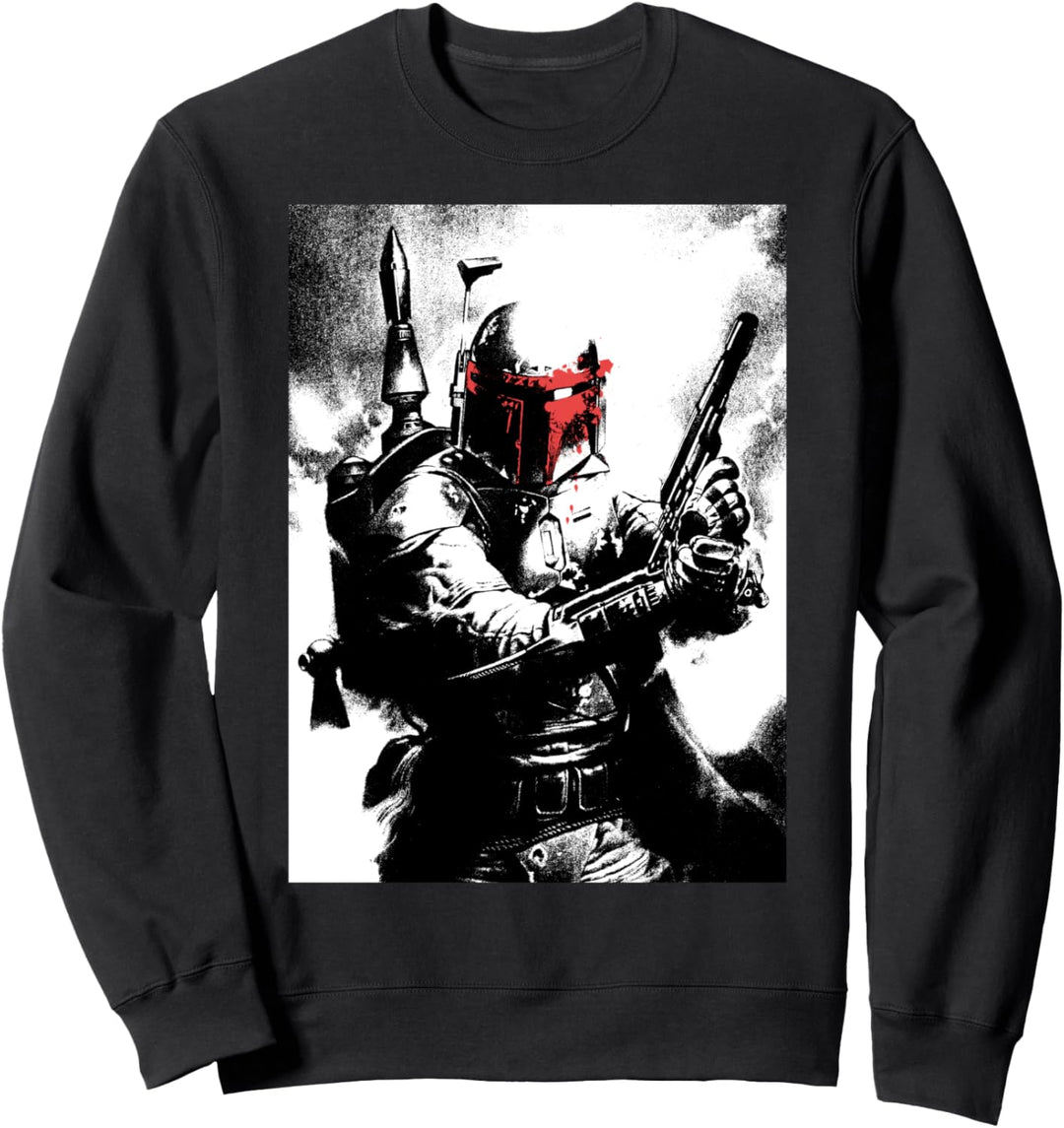 Star Wars Bobba Fett Negative Poster Sweatshirt