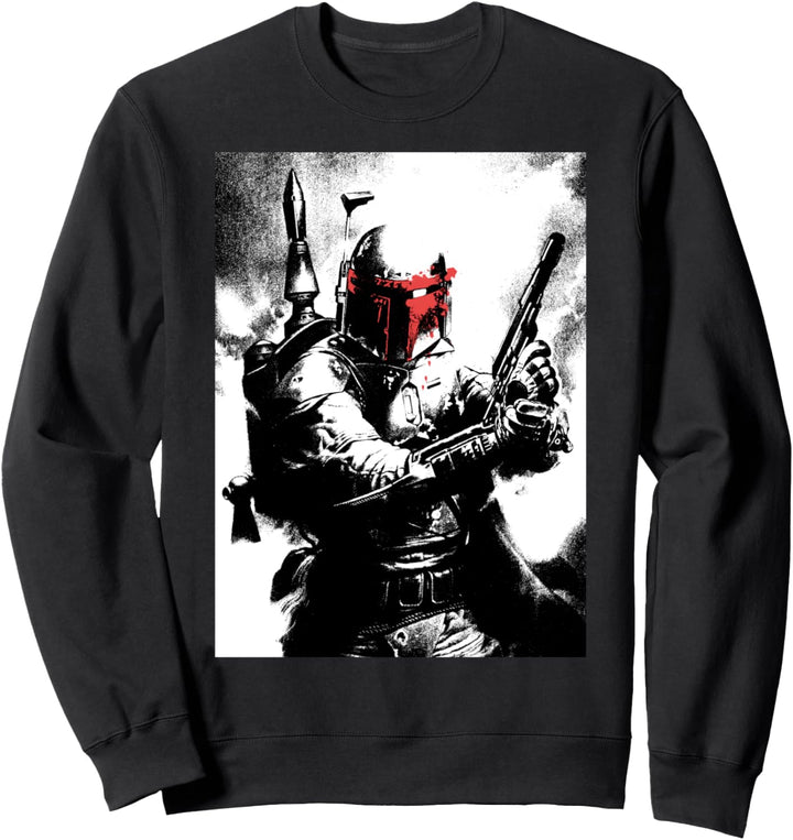 Star Wars Bobba Fett Negative Poster Sweatshirt