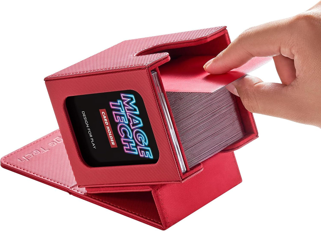 Mage Tech Commander Deck Box Lite - Kartendisplay mit Mini-Schnappkartenhalter & abnehmbarer Abdecku