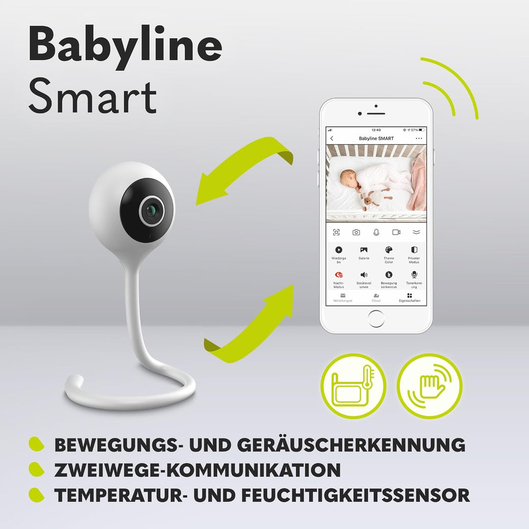 LIONELO Babyline Smart elektronisches Babyphone,Baby Camera Wi-Fi,Mobile Applikation,Bewegungs Geräu