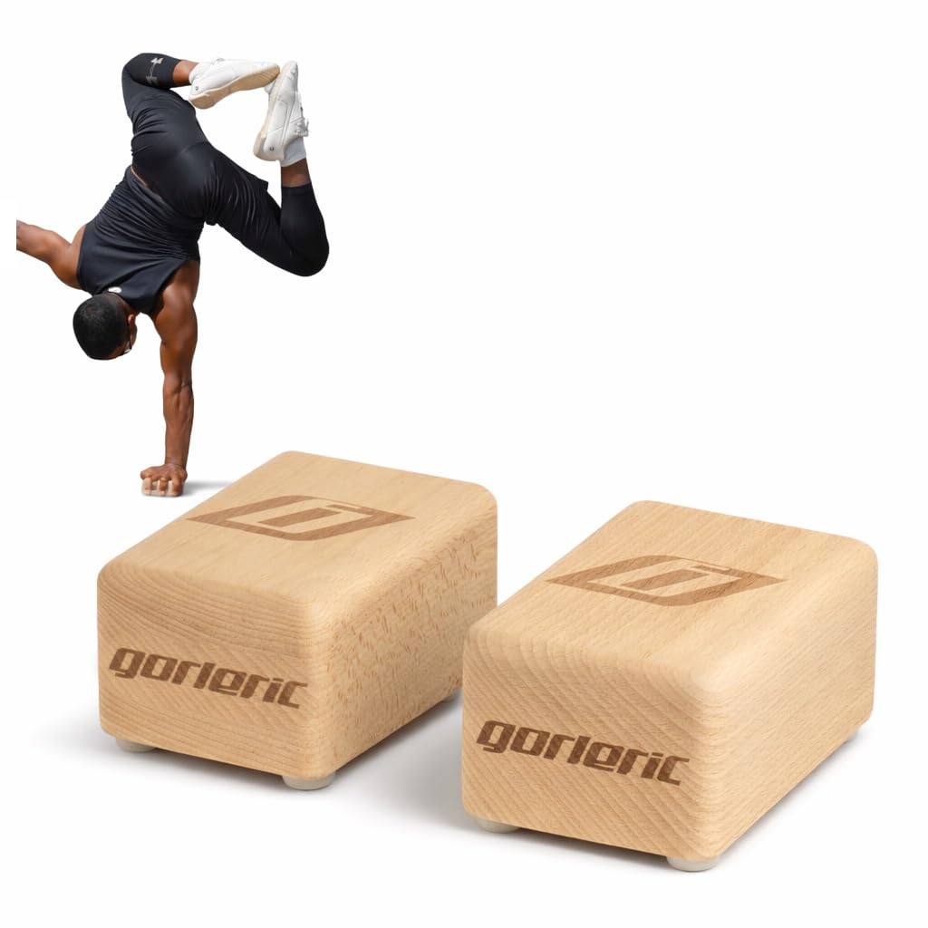 Handbalance Blöcke aus massivem Buchenholz, rutschfeste Stollen für Kiefer und fortgeschrittene Kief
