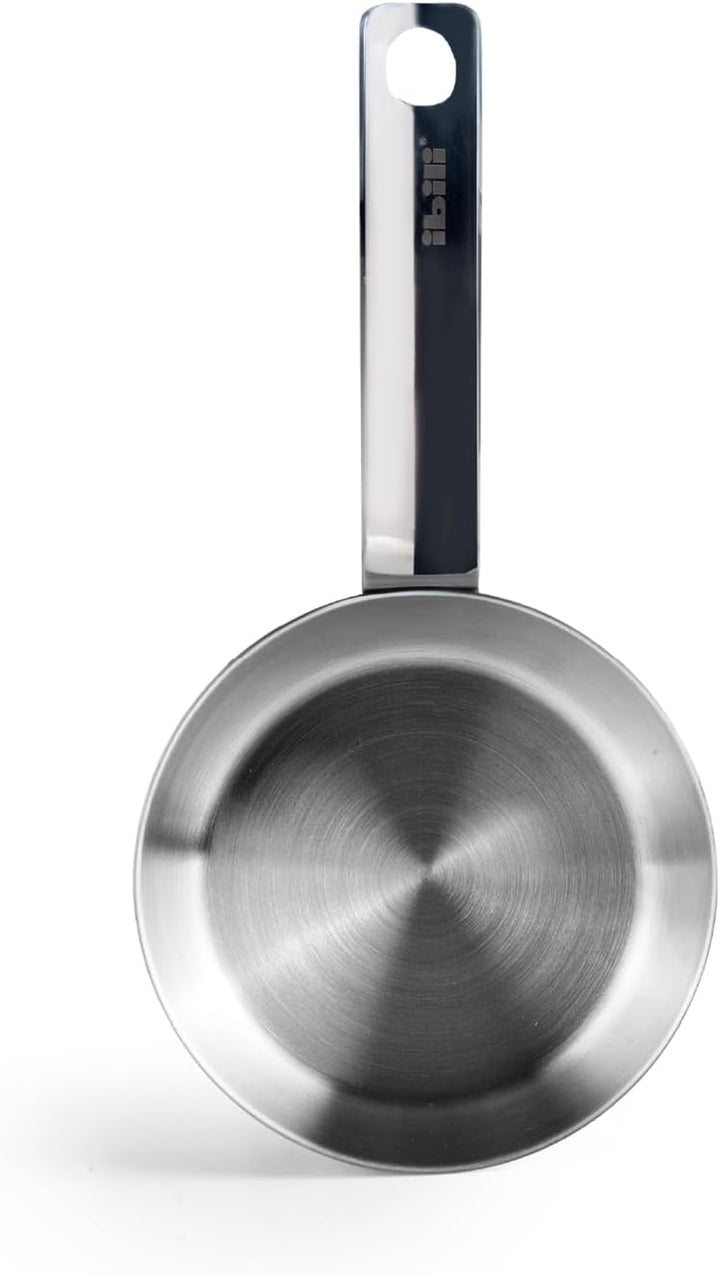 IBILI Blinis Triply Natural Dreilagige Pfanne, 12 cm, Edelstahl, induktionsgeeignet, ohne Antihaftbe