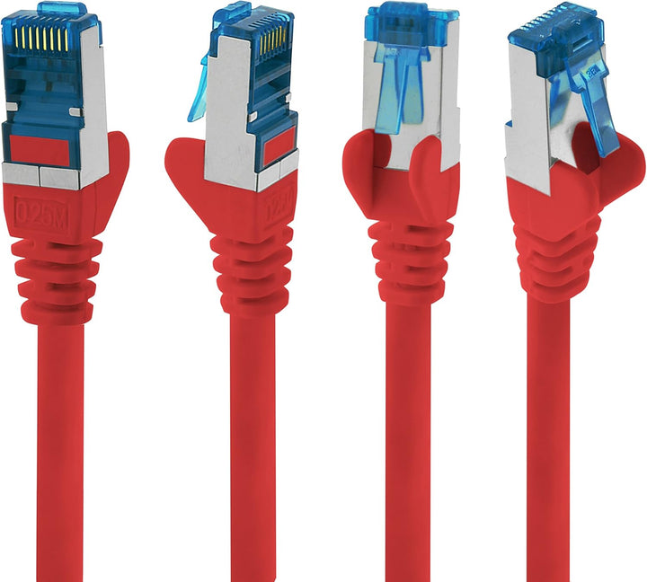 1aTTack.de Patchkabel – 10X 1m Ethernet, Netzwerk, Lan Kabel CAT6a (für Gigabit Netzwerke, Router, S
