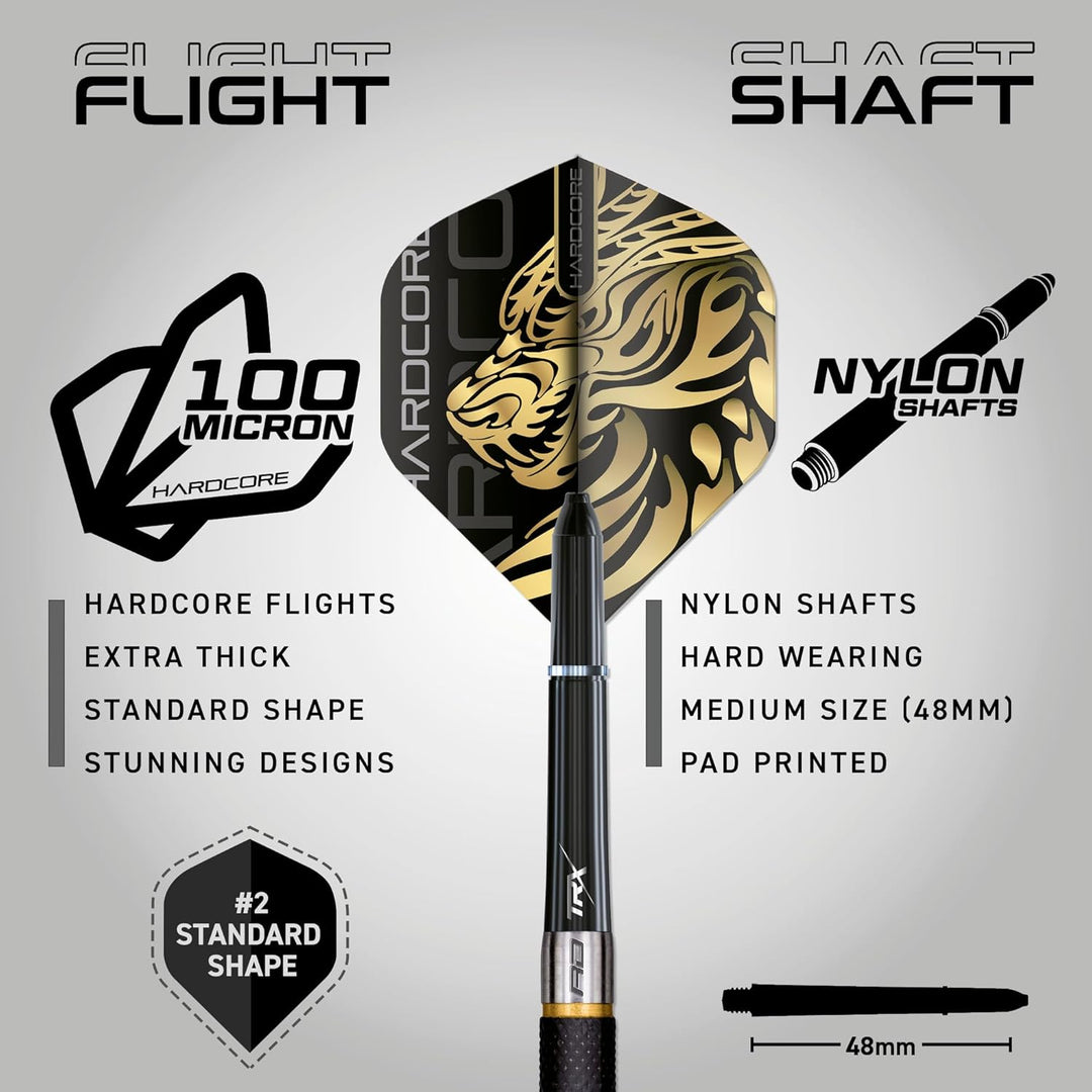RED DRAGON Golden Eye Dartpfeile 22g, 24g, 26g, 28g, 30g oder 32g Profi Dartpfeile mit Flights und S