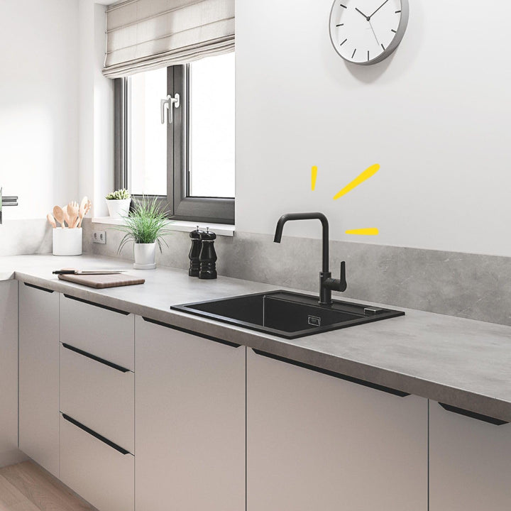 GROHE Start - Einhand-Spültischbatterie (Schwenkbereich 150°, Einlochmontage, hoher Auslauf), matt s