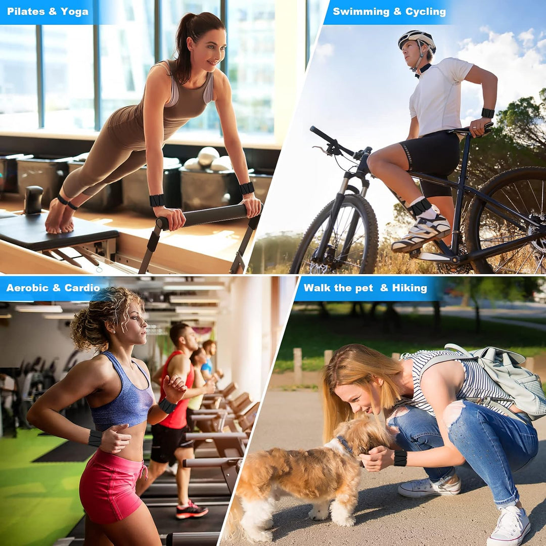 Handgelenkgewichte 2er Set, verstellbare Silikon-Workout-Gewichte für Frauen und Männer, tragbare Kn