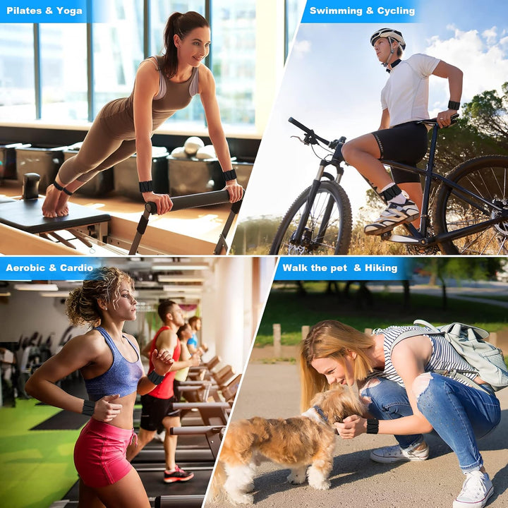 Handgelenkgewichte 2er Set, verstellbare Silikon-Workout-Gewichte für Frauen und Männer, tragbare Kn