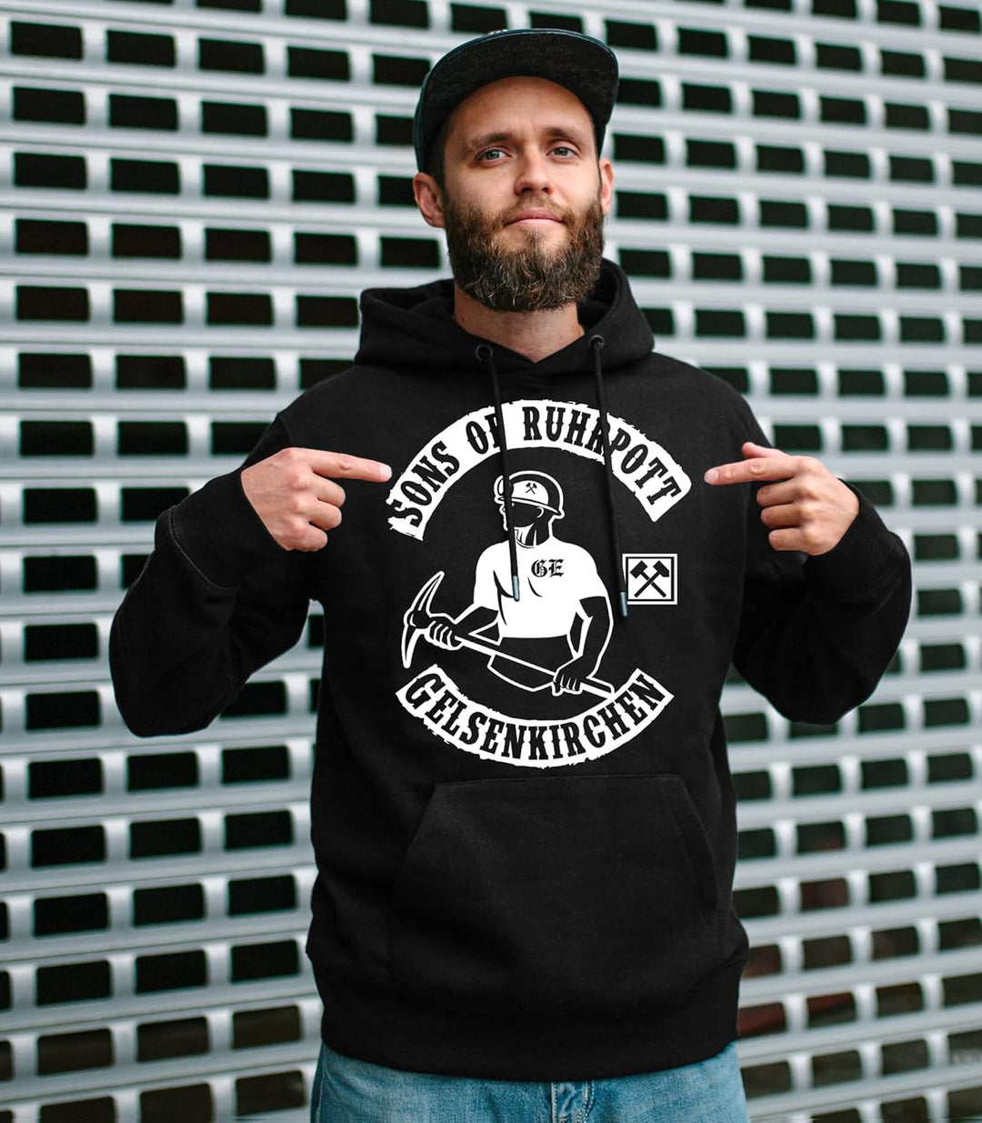Sons of Ruhrpott Gelsenkirchen Herren Kapuzenpullover | Ruhrpott Geschenke Männer - Ruhrpott Pullove