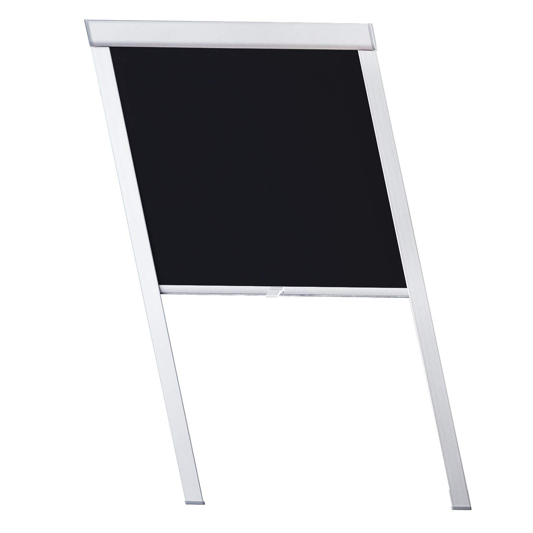 Dachfenster Verdunkelungsrollo Schwarz Thermo-Rollo, 100% Verdunkelung, Silberne Seitenschienen, kom