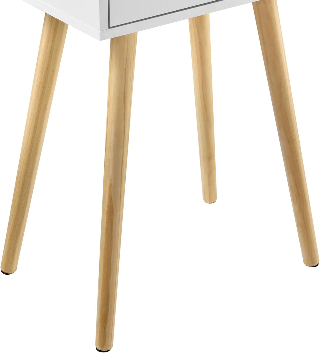 [en.casa] Beistelltisch mit Schublade Weiss Retro 60x40x30 cm Kommode Nachttisch Schubladentisch Nac