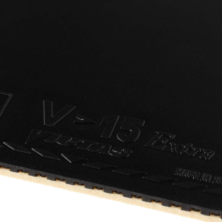 Victas V>15 Extra Tischtennisgummi Schwarz MAX, Schwarz MAX