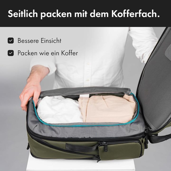 onemate Rucksack Backpack Pro 2 (Herren und Damen) Vielseitig und Durchdacht 22L Grün, Grün
