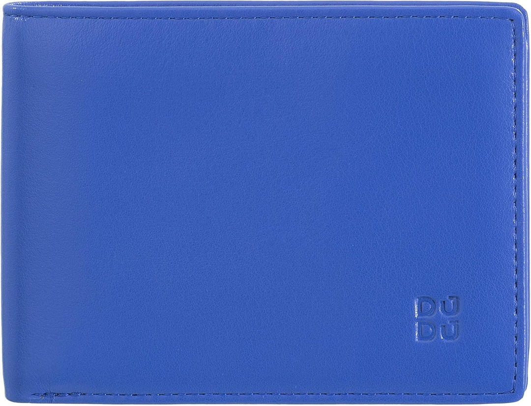 DUDU Herren Brieftasche RFID-Schutz abgeschirmt aus Leder Klein platzsparend mit Kreditkarten-Fächer