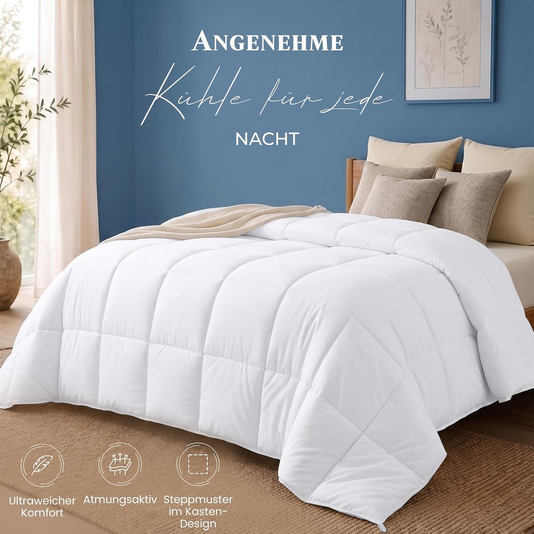 Utopia Bedding Bettdecke 240 x 260 cm, leichte Bettdecke mit Polyesterfüllung für 4 Jahreszeiten, Mi