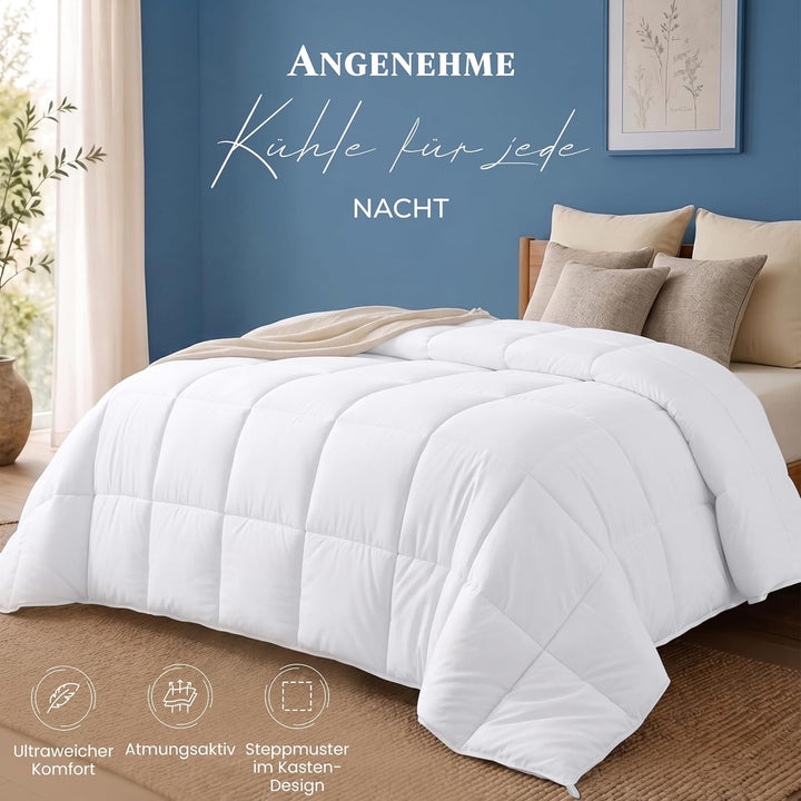Utopia Bedding Bettdecke 240 x 260 cm, leichte Bettdecke mit Polyesterfüllung für 4 Jahreszeiten, Mi