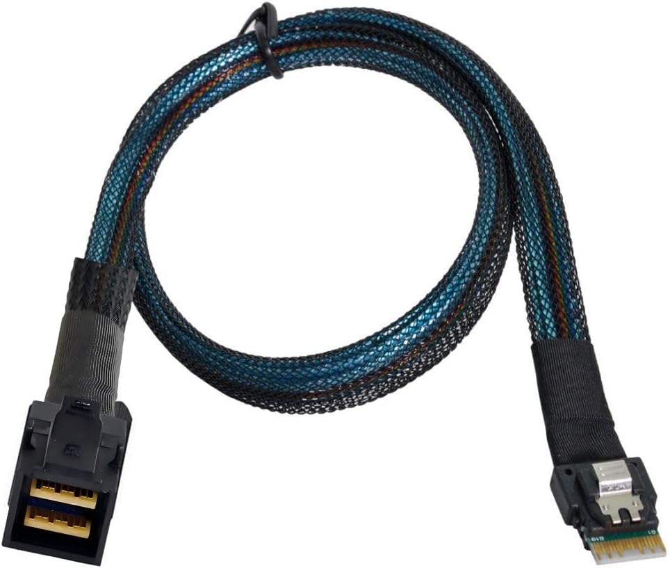 chenyang Mini SAS SFF-8654 38Pin Host auf SFF-8643 Target Data Server Disk Raid Kabel 50 cm SFF-8654