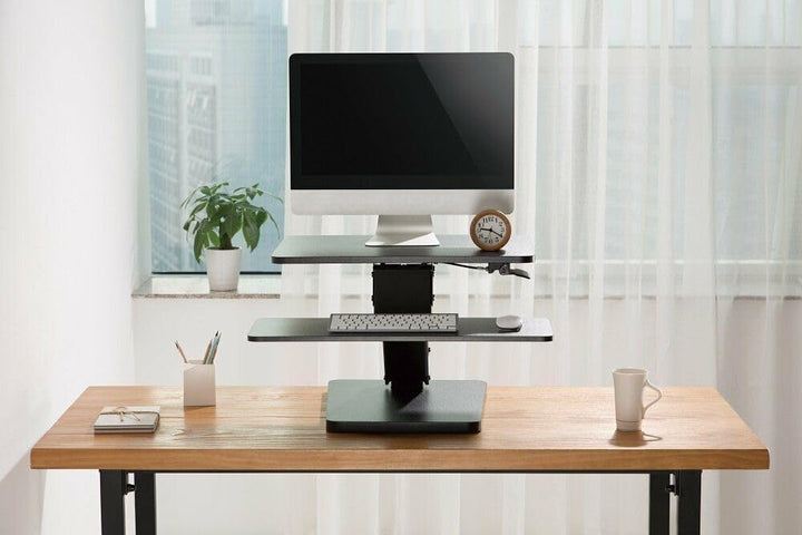 UPdesk One - Schreibtischaufsatz höhenverstellbar für Laptop & PC - Schreibtischerhöhung - Stehpulta
