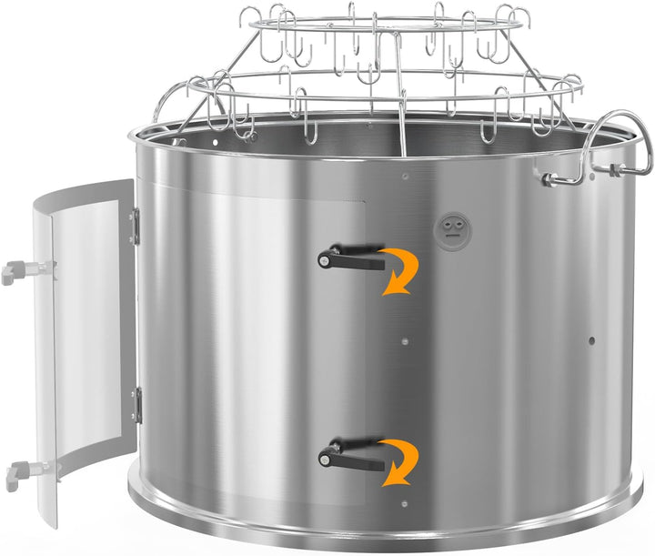 Onlyfire Edelstahl-Räucherkammer-Mittelkochsystem für Weber 57 cm Kugel-Holzkohlegrill (Ring+Speck-A