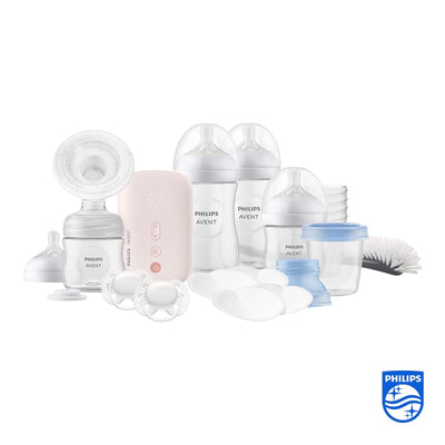 Philips Avent Elektrische Milchpumpe, Geschenkset & Avent Aufbewahrungssystem für Muttermilch, Beche