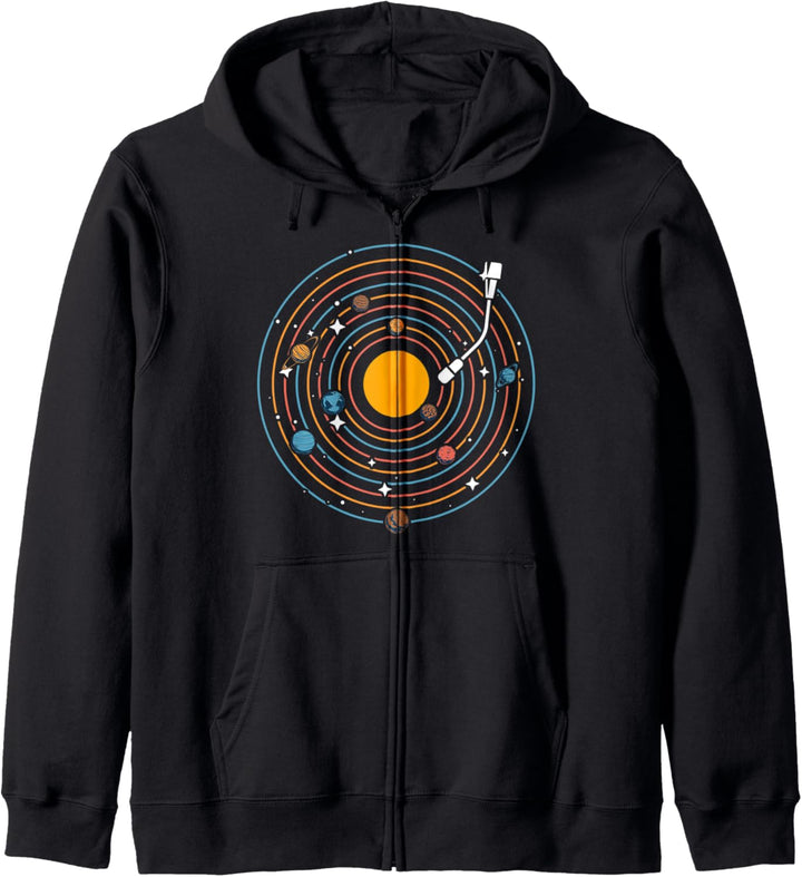 Universum Galaxy Schallplatte Vinyl Plattenspieler Geschenk Kapuzenjacke