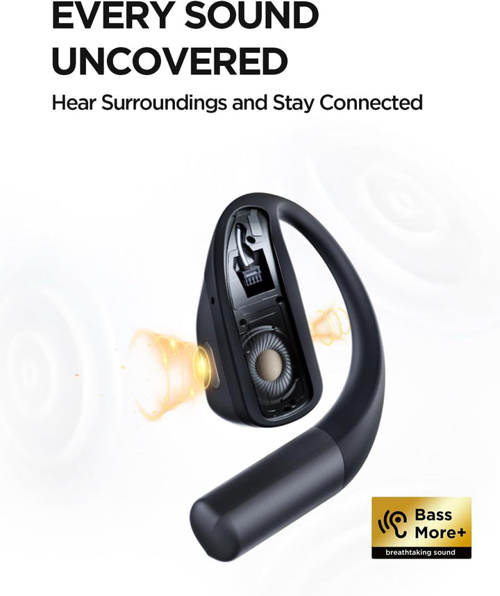 1MORE S70 Open Ear Kopfhörer Bluetooth 5.3, Kabellose Ohrhörer mit 4 Mikrofon, Bass Mehr+, 40H Akku,