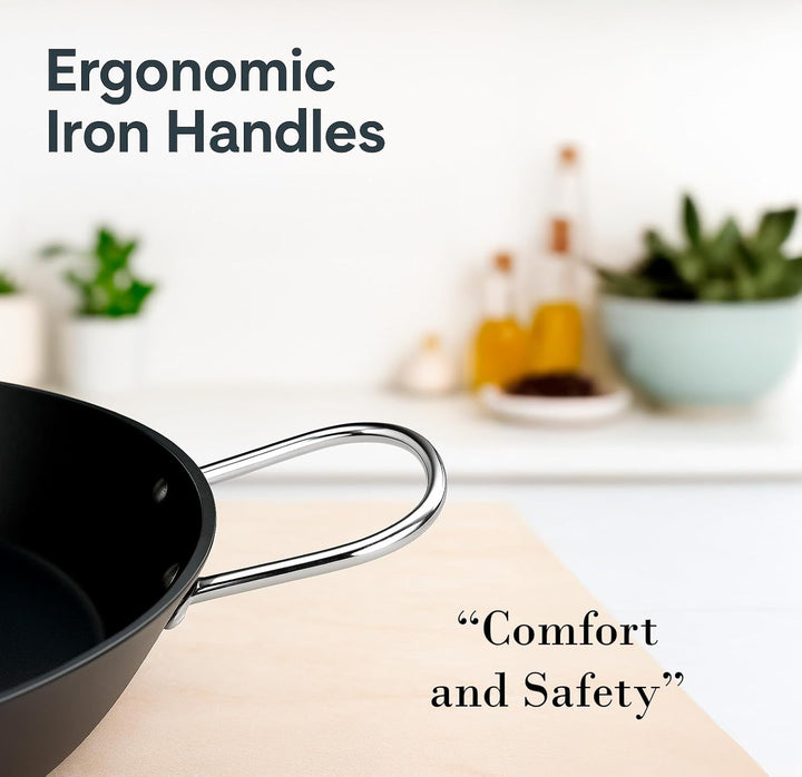 WECOOK! Kratha Paella-Pfanne Induction, 46cm, 12 Portionen, Antihaftbeschichtung XYLAN PLUS, Ökologi