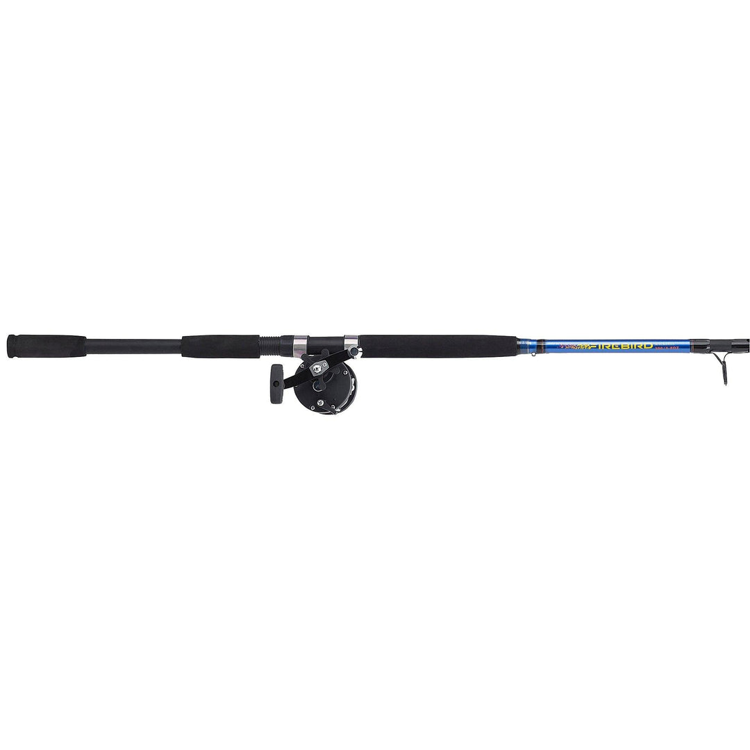 Shakespeare Unisex-Adult Firebird Boat Ruten und Rollen Combo Set Spinnruten, Blue/Black, 2.1m