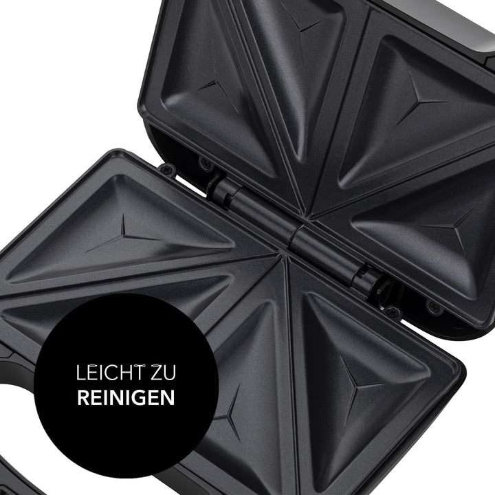Botti Sandwich Snack-Toaster | 750W Leistung | Antihaftbeschichtung | Überhitzungsschutz | Kompaktes
