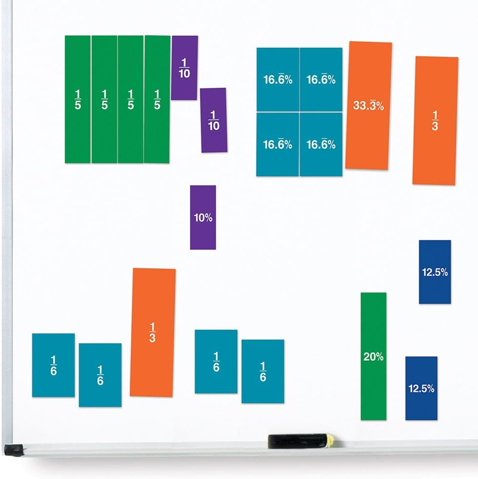 Learning Resources Doppelseitige magnetische Bruchrechenquadrate