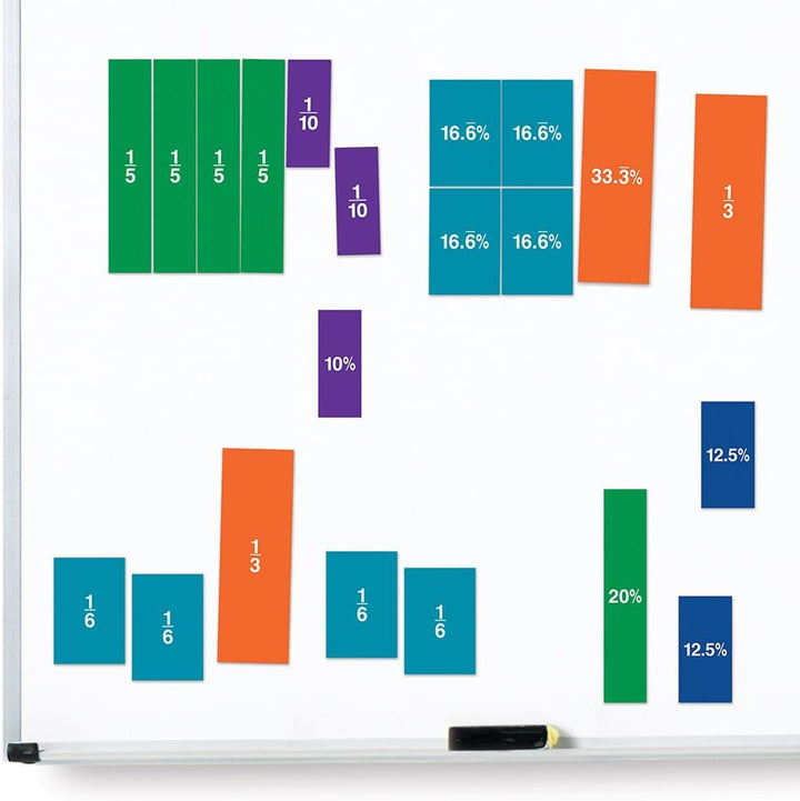 Learning Resources Doppelseitige magnetische Bruchrechenquadrate