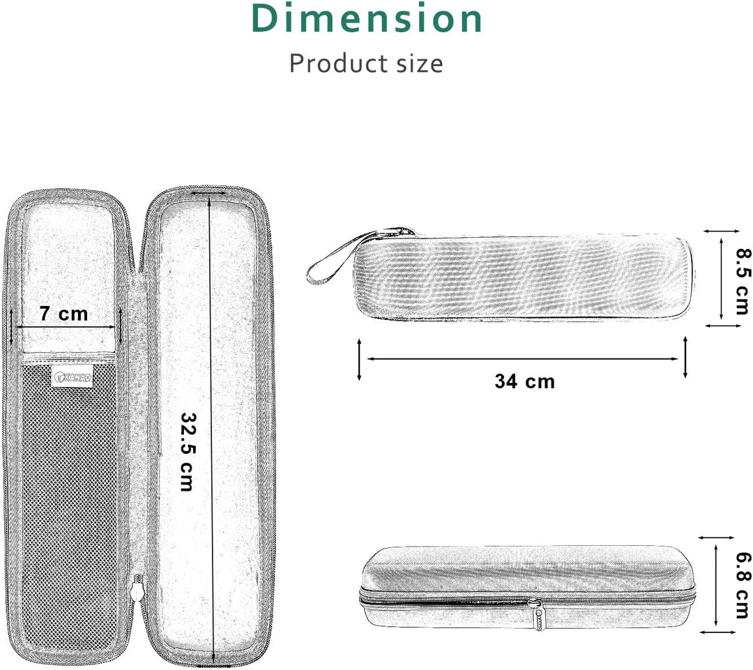 XANAD Tasche für Dokumentenscanner, kompatibel für Brother DS-640 / DS-740 / DS-940 Mobiler Scanner
