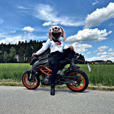 FunnyRiders Stoff-Cover für Motorradhelm - Lustiger Helm-Überzug, toller Hingucker - Zubehör für Mot