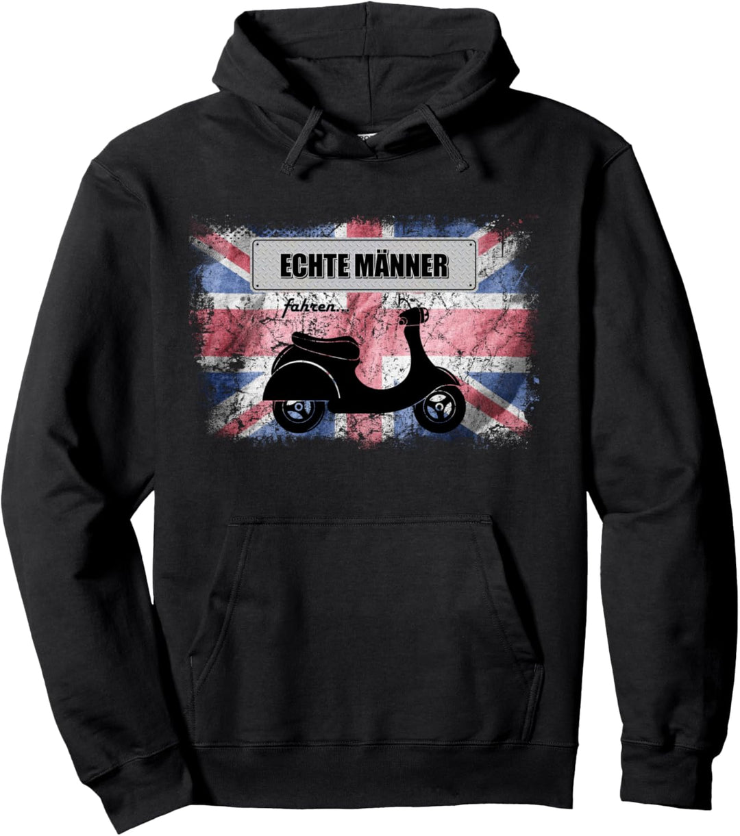 Echte Männer fahren Roller I Scooter Moped Mofa Design Pullover Hoodie