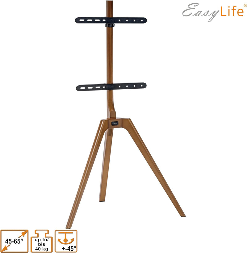 EasyLife - TV Stativ Holz Staffelei Tripod - Studio TV Stand bis 65&