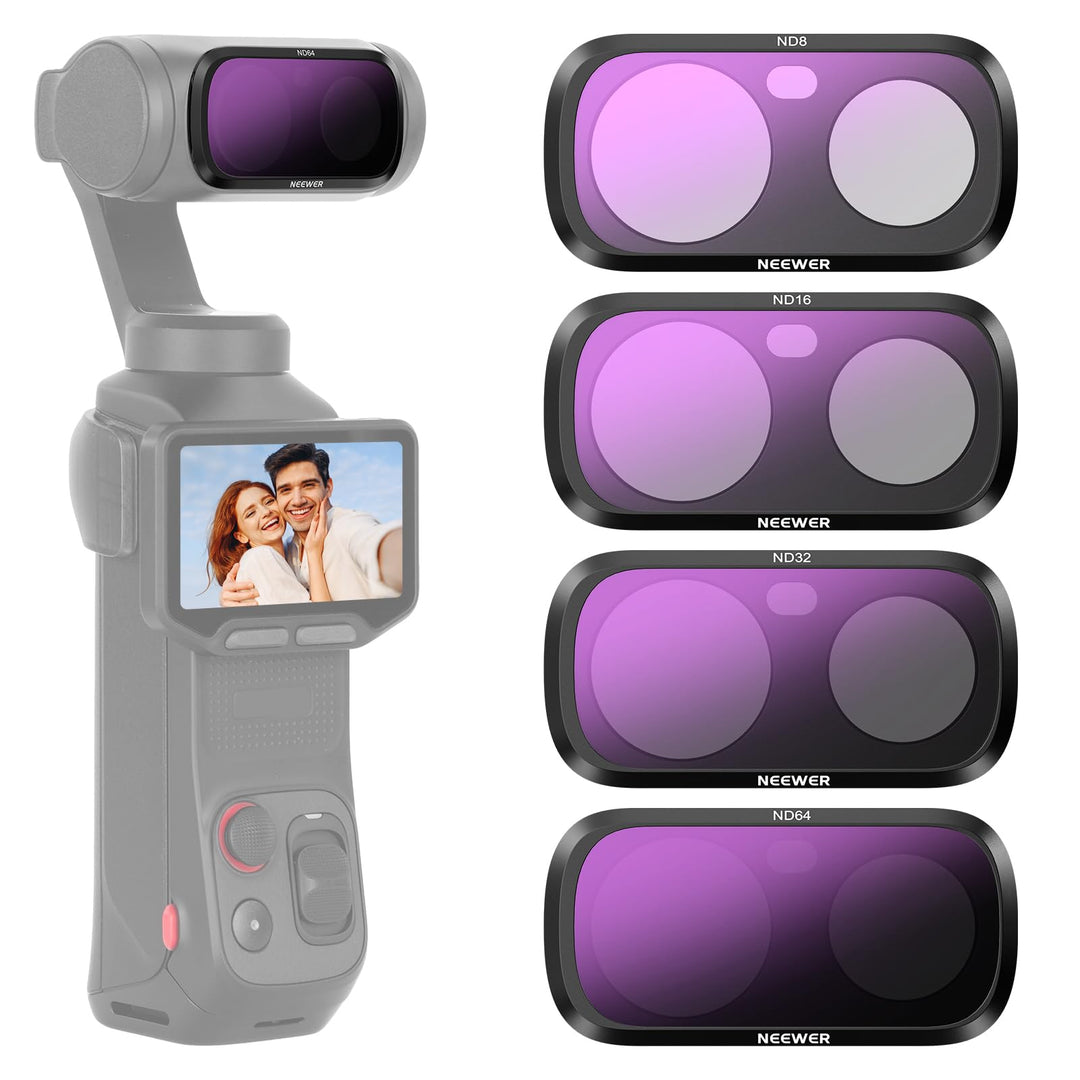 NEEWER ND Filter Set kompatibel mit Insta360 Luna Ultra nur, ND8 + ND16 + ND32 + ND64 HD Graufilter